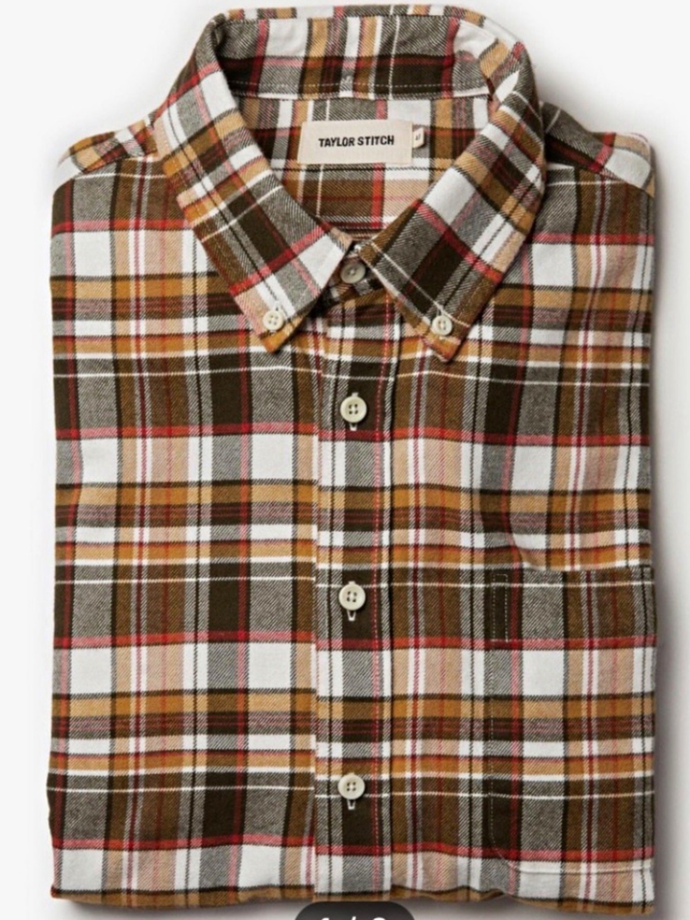 Taylor Stitch The Jack in Brushed Wheat Plaid 44 (XL)
